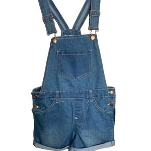 Love Republic Girls Denim Overall Shorts Sz 7/8 NWTS